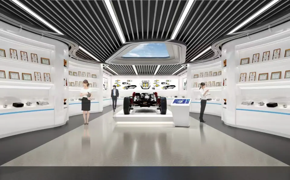 捷能汽车配件产品展厅方案图